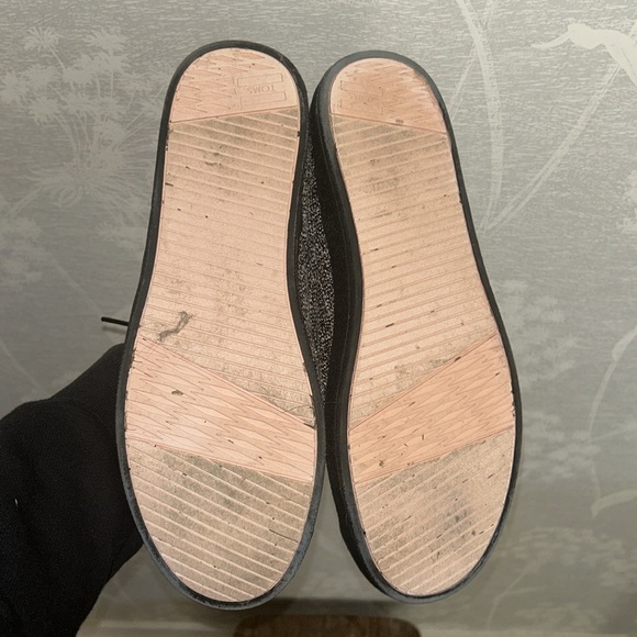 TOMS Women’s Paseo Black and White Tweed Lace-Up Shoes Size 10 - Picture 7 of 8